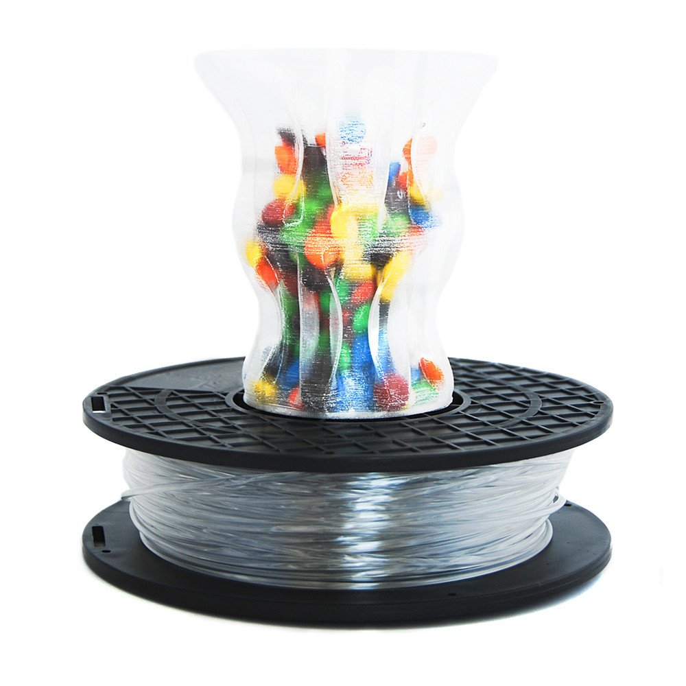 Madesolid Translucent Clear PET+ Filament for 3D Printing
