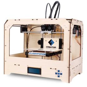 Flashforge Creator Dual Extrusion 3D Printer Wood + 2 Spools Filament