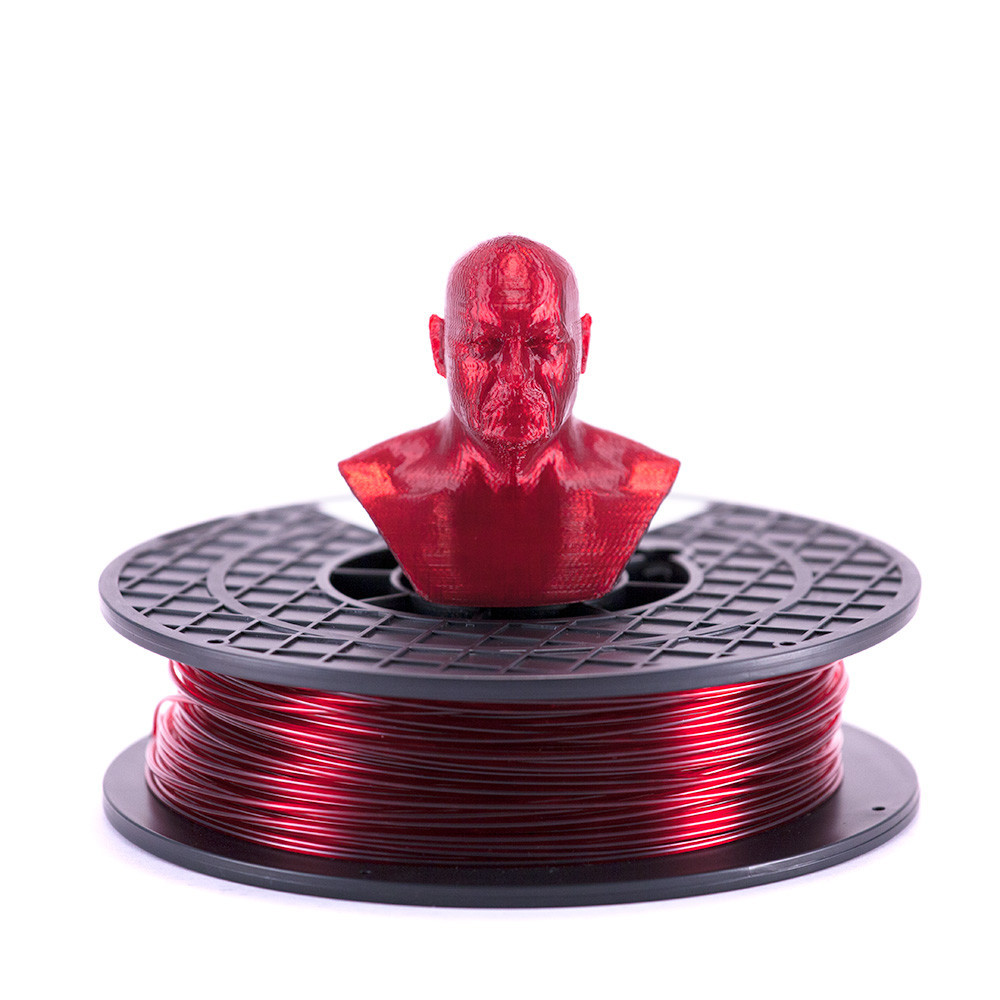 MadeSolid Translucent Ruby Red PET+ Filament (Size: 1.75mm)